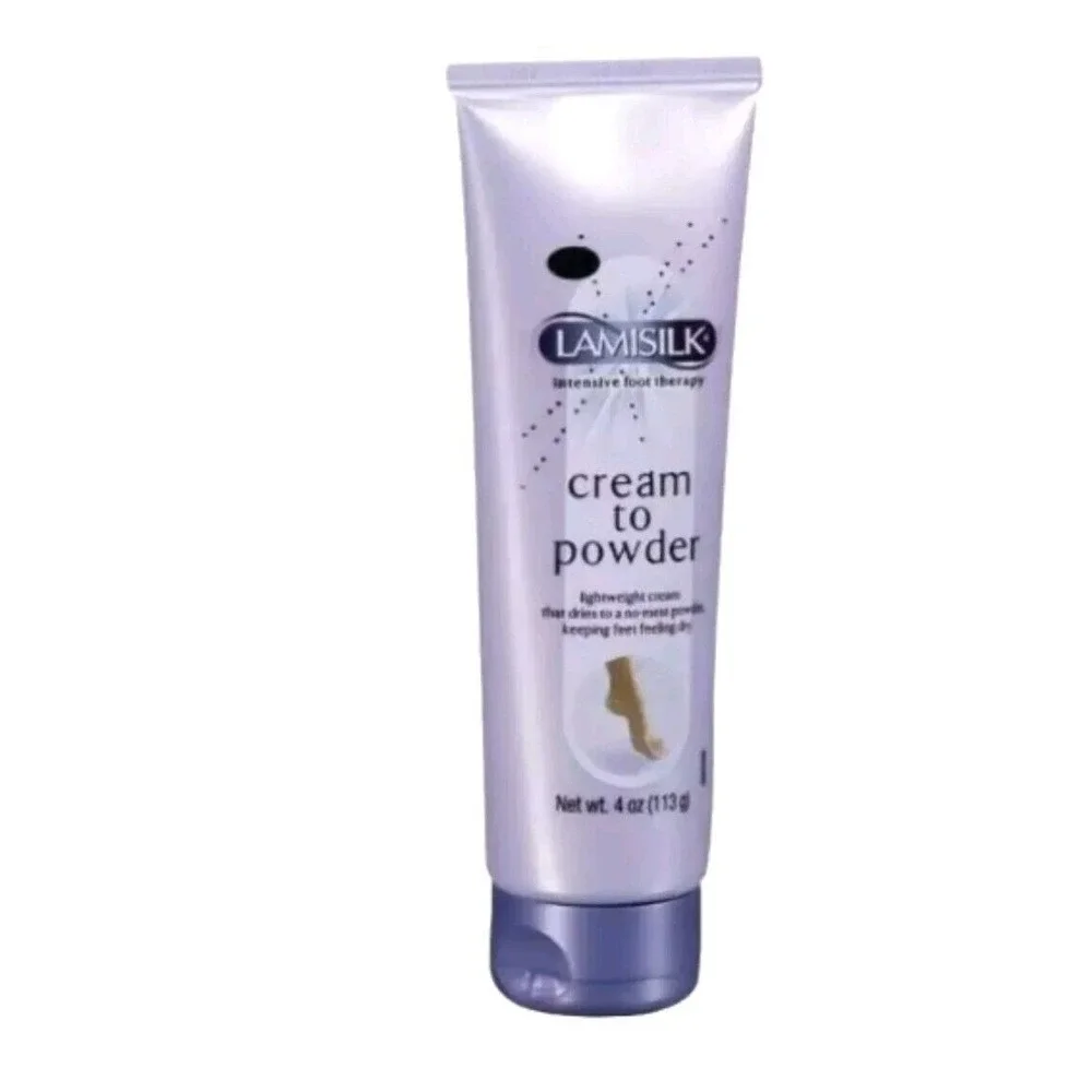 Lamisilk Cream Intensive Foot Therapy Cream 2 Powder 4 oz Keep Feet Dry RARE NEW